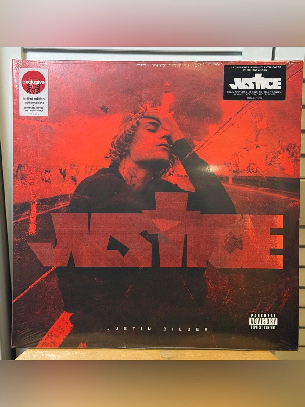 Justin Bieber Justice Vinyl Record Limited Edition NWT
